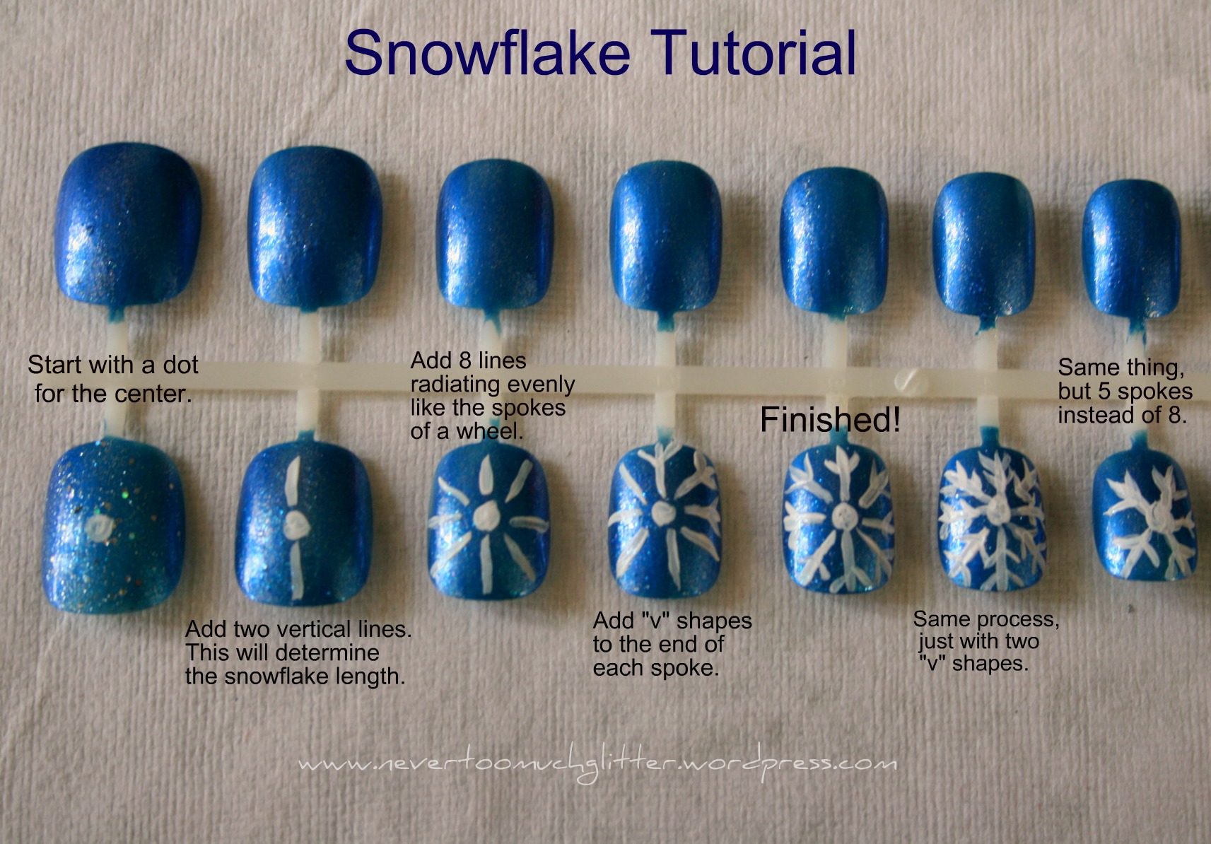Nail Art Designs Snowflake